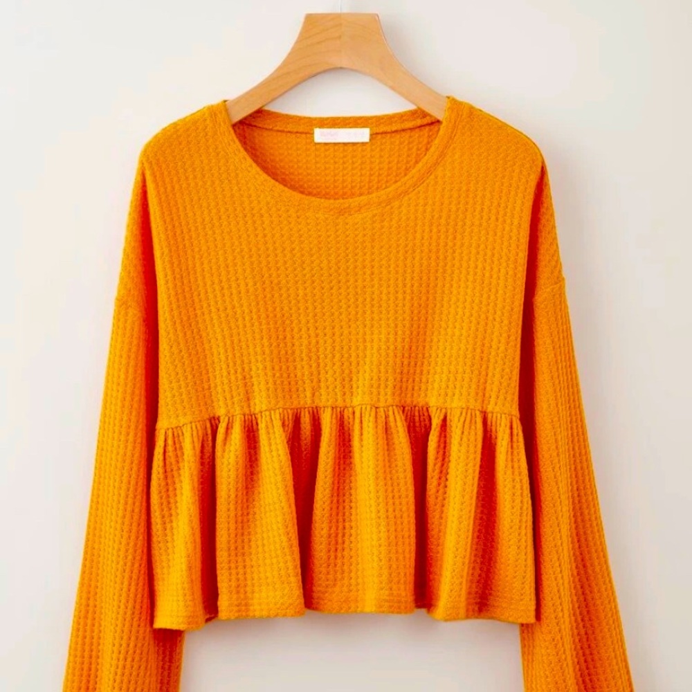 Drop Shoulder Peplum Tee